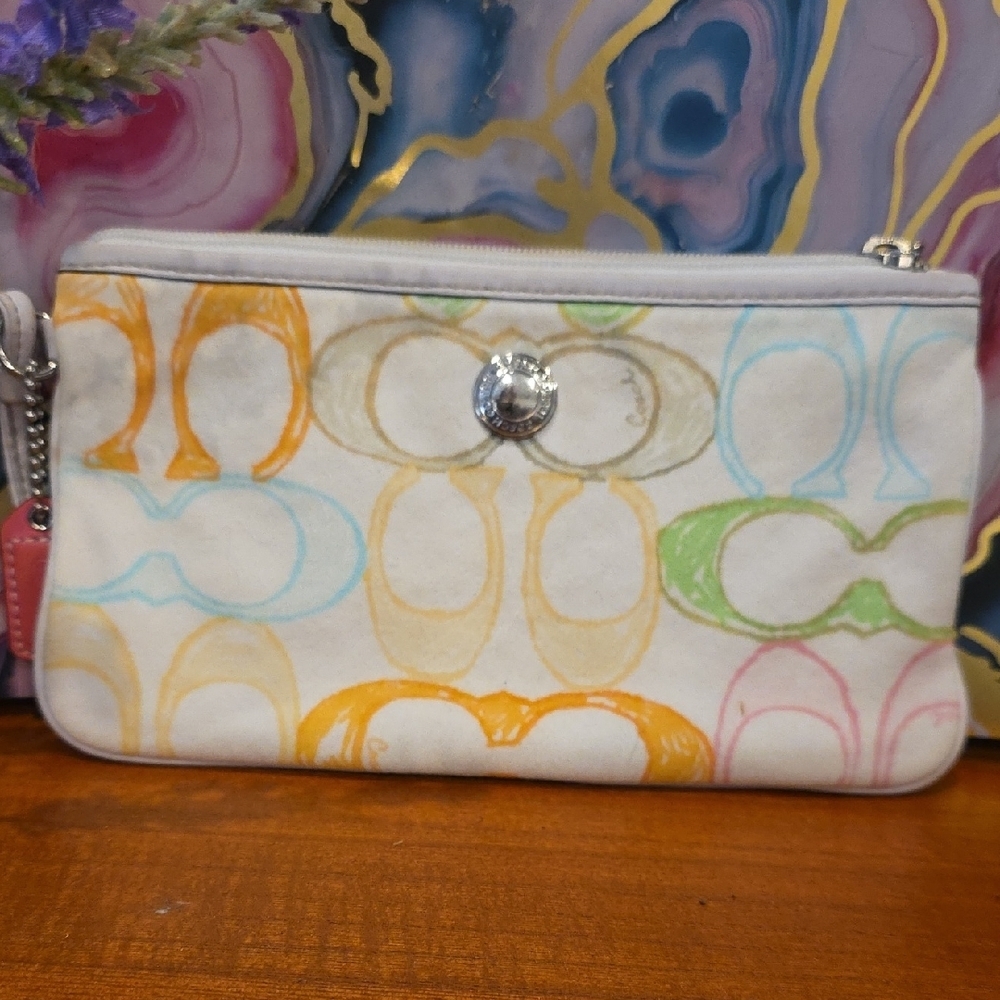 Coach Scribble Long Wristlet